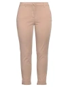 Via Masini 80 Woman Pants Light Brown Size 10 Cotton, Elastomultiester, Elastane In Beige