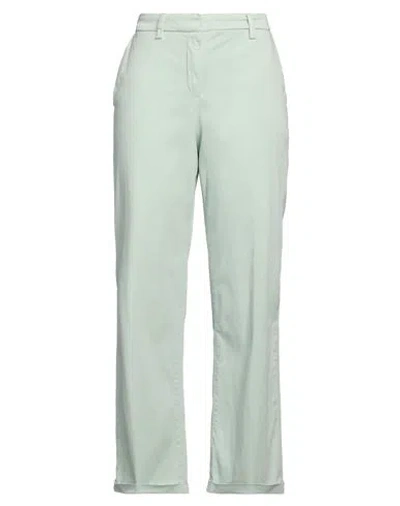 Via Masini 80 Woman Pants Light Green Size 8 Cotton, Elastomultiester, Elastane