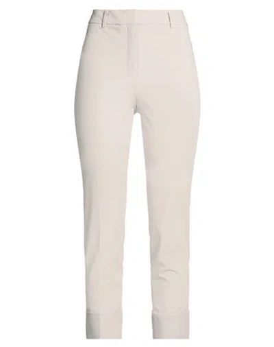 Via Masini 80 Woman Pants Light Grey Size 10 Cotton, Elastane In Neutral