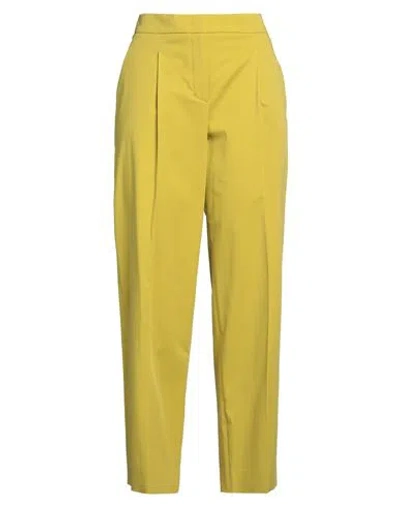 Via Masini 80 Woman Pants Lime Green Size 6 Cotton, Elastane