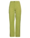 Via Masini 80 Woman Pants Lime Green Size 8 Cotton, Polyamide, Elastane In Green