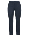 Via Masini 80 Woman Pants Midnight Blue Size 10 Cotton, Elastomultiester, Elastane In Blue