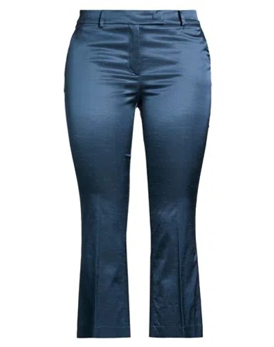 Via Masini 80 Woman Pants Midnight Blue Size 10 Viscose, Cotton, Silk, Elastane