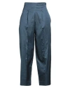 Via Masini 80 Woman Pants Midnight Blue Size 4 Viscose, Cotton, Silk, Elastane In Blue