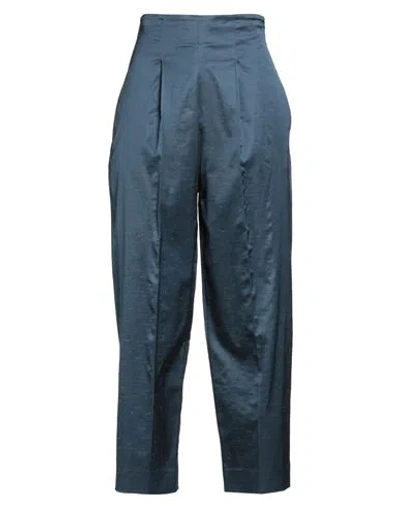 Via Masini 80 Woman Pants Midnight Blue Size 4 Viscose, Cotton, Silk, Elastane