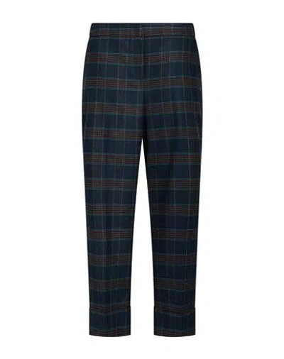 Via Masini 80 Woman Pants Navy Size 10 Polyester, Viscose, Wool, Elastane In Blue