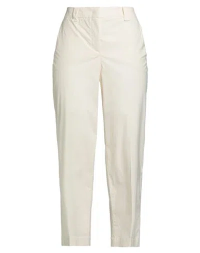 Via Masini 80 Woman Pants Off White Size 6 Cotton, Elastane