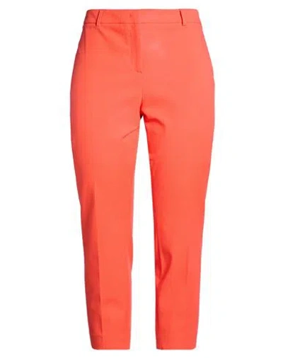 Via Masini 80 Woman Pants Orange Size 16 Cotton, Elastane