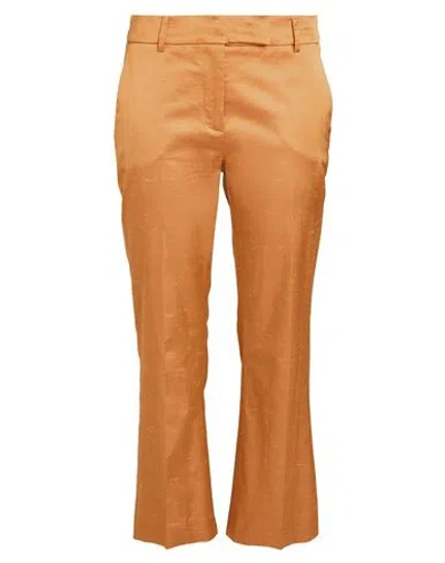 Via Masini 80 Woman Pants Orange Size 6 Viscose, Cotton, Silk, Elastane In Pattern
