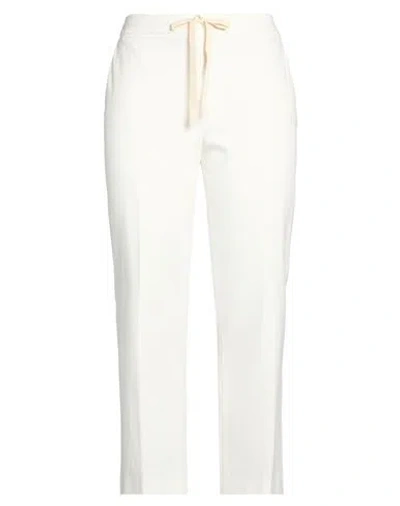 Via Masini 80 Woman Pants White Size 12 Viscose, Polyamide, Elastane