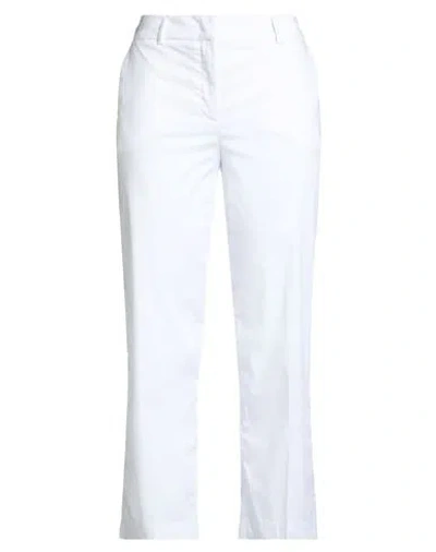 Via Masini 80 Woman Pants White Size 6 Cotton, Polyamide, Elastane
