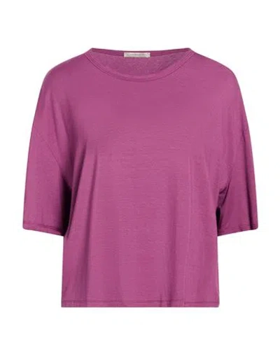 Via Masini 80 Woman T-shirt Mauve Size 6 Viscose, Elastane In Purple