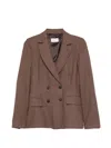 Via Masini 80 Double-breasted Jacket In Brown