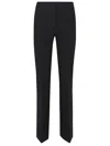 Via Masini 80 Flared Cotton Trousers In Black