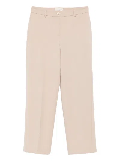 Via Masini 80 Straight-leg Trousers In Neutral