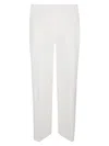 Via Masini 80 Straight Leg Linen Blend Trousers In White