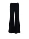 Via Masini 80 Womens Black Flared Trousers In Nero