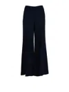 Via Masini 80 Womens Black Flared Trousers In Blu