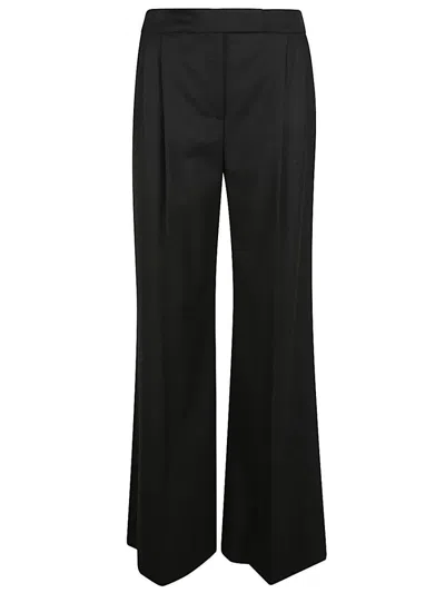 Via Masini 80 Wool Blend Trousers In Black