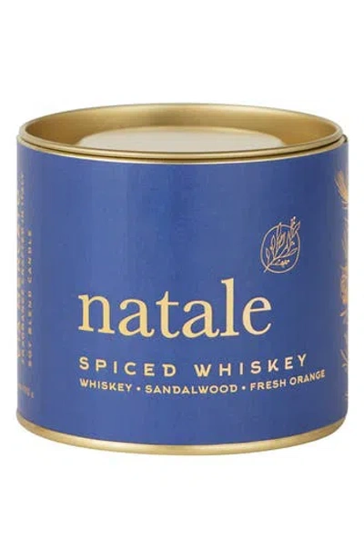 Via Mercato Natale Spiced Whiskey Candle In Blue