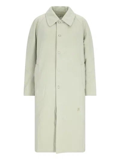 Via Piave 33 Midi Coat In Green