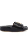 Via Roma 15 45mm Stud-embellished Slides In Black