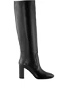 Via Roma 15 80mm Metal-logo Block-heel Boots In Black