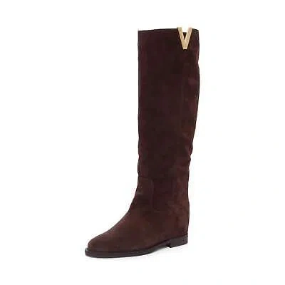Pre-owned Via Roma 15 9968at Stivale Donna  Woman Boots Brown In Marrone