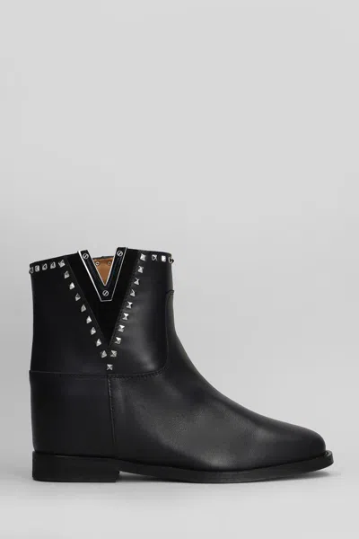 Via Roma 15 Ankle Boots Inside Wedge In Black
