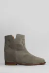Via Roma 15 Ankle Boots Inside Wedge In Grey Suede