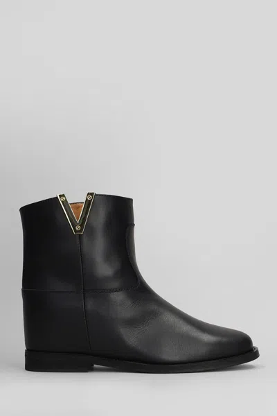 Via Roma 15 Ankle Boots Inside Wedge In Black