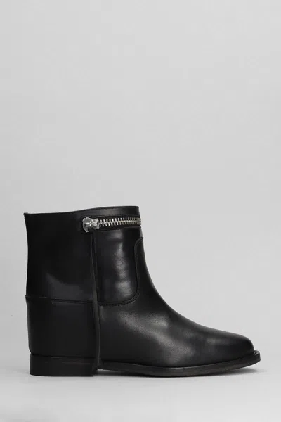Via Roma 15 Ankle Boots Inside Wedge In Black