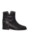 Via Roma 15 Ankle Boots With V-shaped Notch In Black