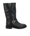Via Roma 15 Belted Short Boots In Black