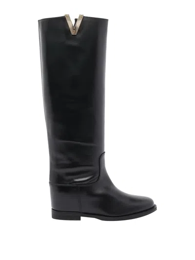 VIA ROMA 15 BLACK V BOOTS