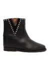 Via Roma 15 Boots With Studs In Black