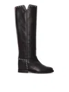 Via Roma 15 Split Boot With Pyramid Edges In Black