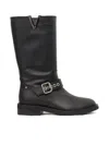 Via Roma 15 Belted Short Boots In Black