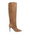 Via Roma 15 Beige Heeled Boot In Brown