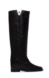 Via Roma 15 Round-head Boots In Black