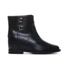Via Roma 15 Santa Monica Black Ankle Boot With Buttons In Black