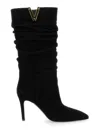 Via Roma 15 V-plaque Mid-calf Boots In Black
