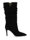 Via Roma 15 V-plaque Mid-calf Boots In Black