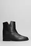 Via Roma 15 Leather Western Boots In Black