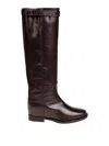 Via Roma 15 Woman Knee Boots Dark Brown Size 8 Soft Leather In Brown