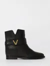 Via Roma 15 Strap Leather Boots In Black