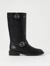 Via Roma 15 Malibu Mid-calf Leather Boots In Black