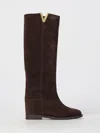 Via Roma 15 V-shaped Logo High Boots In Animal Print
