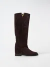 Via Roma 15 Knee-high Suede Boots In Braun