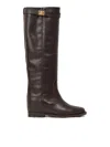 Via Roma 15 Woman Knee Boots Dark Brown Size 8 Soft Leather In Brown
